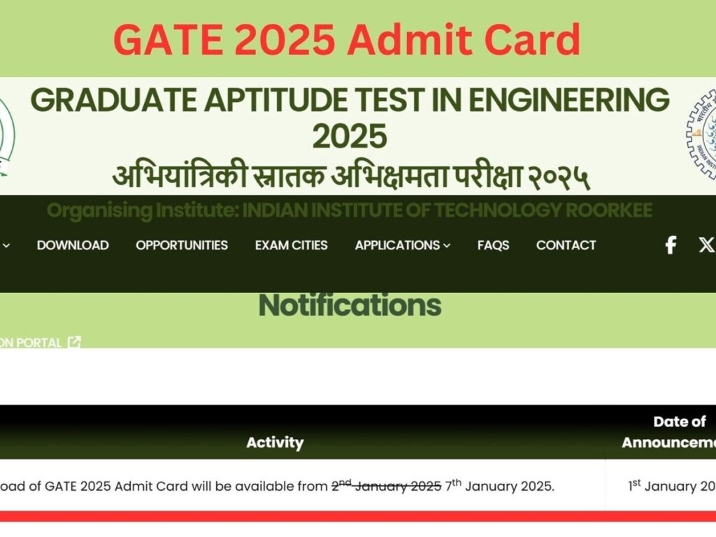 GATE 2025 Admit Card Release Tomorrow: Check How to Download!