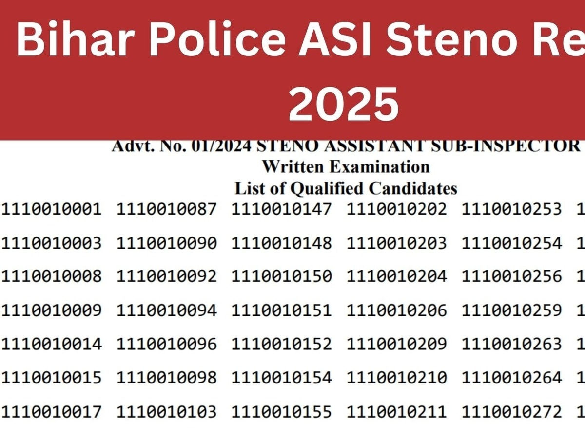 BPSSC Steno ASI Result 2025 Released: Check Your Bihar Police Results Now!