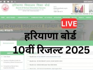 HBSE 10th Result 2025 Live: Download Your Marksheet at bseh.org.in