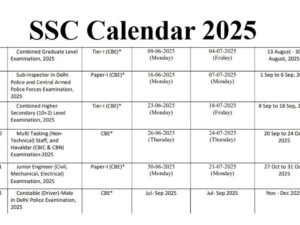 SSC Calendar: 20 Upcoming Recruitments Including Delhi Police, GD Constable, SI, CGL, MTS, and CHSL