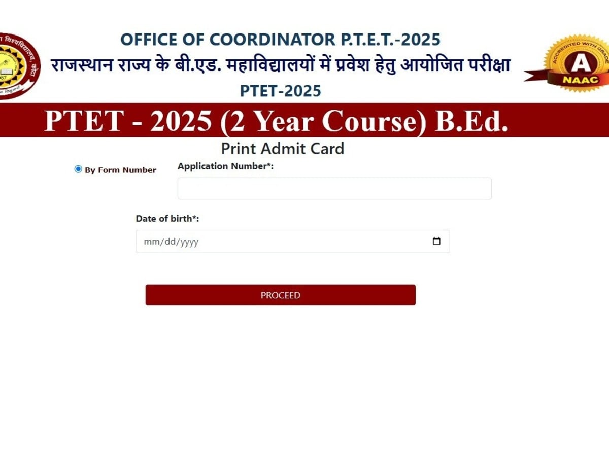 Rajasthan PTET Admit Card Released - Download Now!