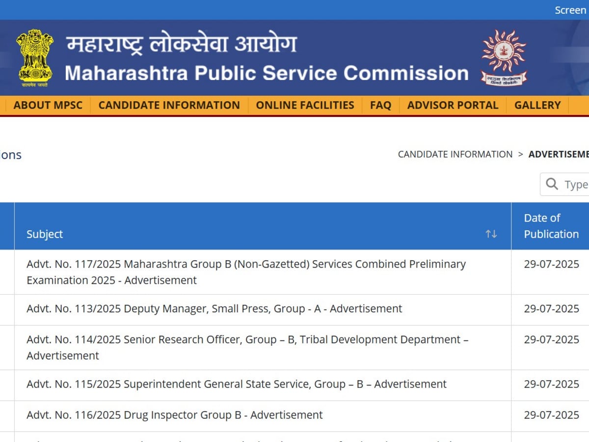 MPSC Recruitment 2025: Golden Opportunity for 282 Group B Positions – Check Eligibility Now