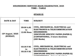 UPSC ESE Mains 2025 Schedule Released: Check the Timetable Now!